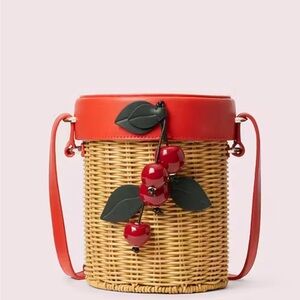 Kate Spade New York Picnic Wicker Cherry Crossbody